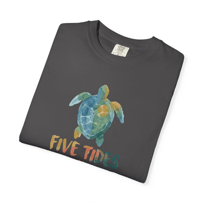 Sea Turtle Coastal Custom Graphic T-Shirt - Five Tides Vintage Beach Tee