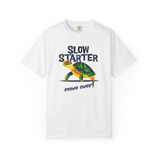 Slow Starter Turtle T-shirt, 100% Ring-Spun Garment-Dyed Cotton