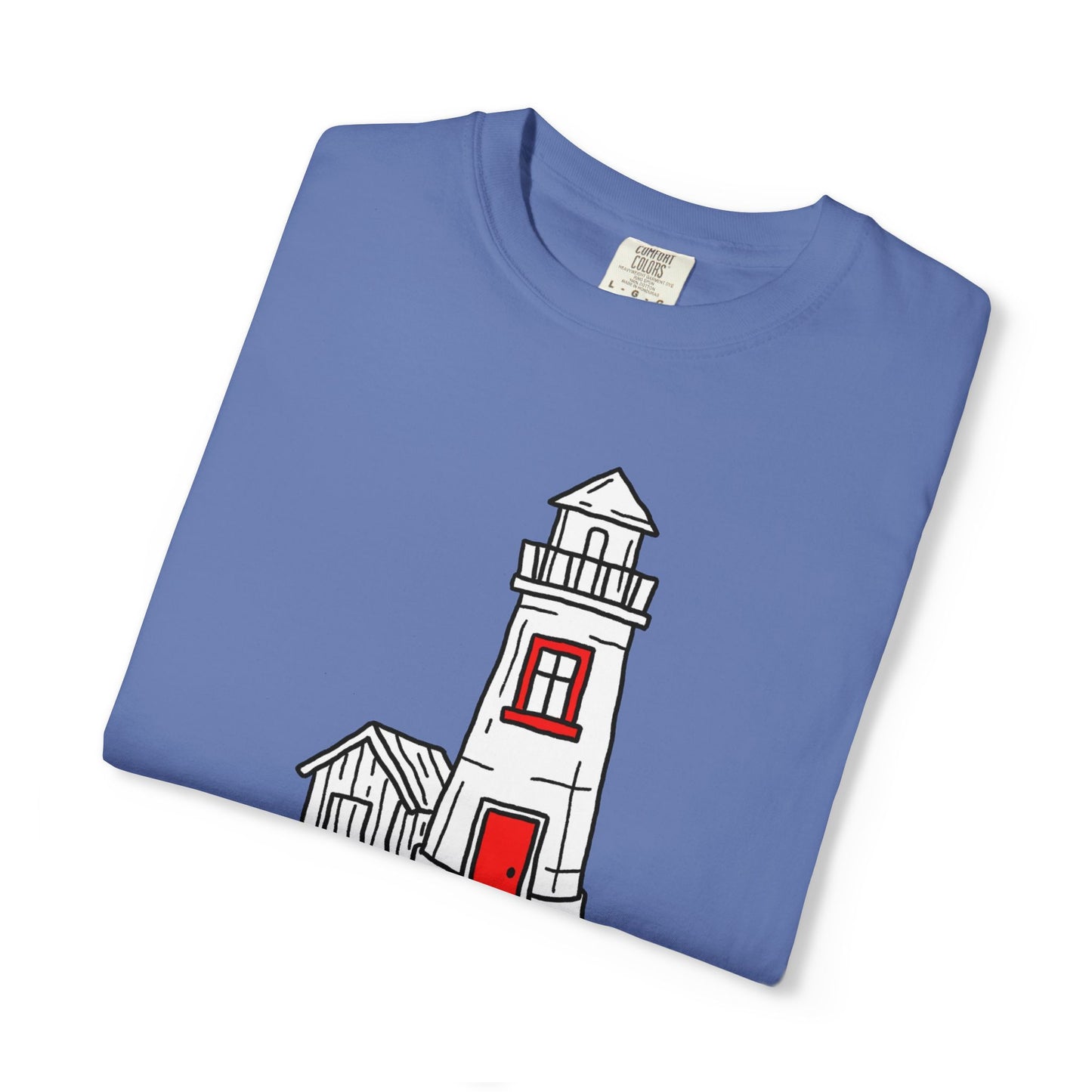 Lighthouse 'Coastal Calm' T-Shirt, Summer Beach Stye Unisex Cotton Tee