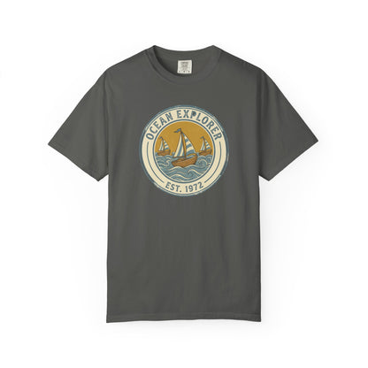 Ocean Explorer T-Shirt - Vintage Sailboat Summer Beach Graphic Tee