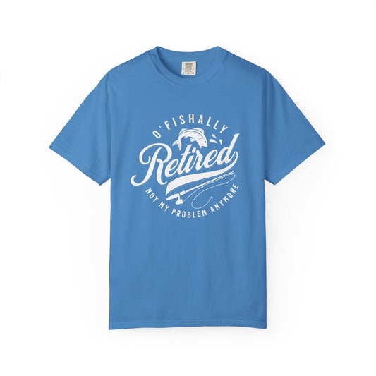 Retro Fishally Retired T-Shirt, Funny Retirement Gift, Unisex Tee for Fishermen, Ocean Lovers, Casual Wear, Birthday Gift