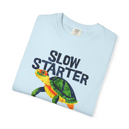 Slow Starter Turtle T-shirt, 100% Ring-Spun Garment-Dyed Cotton