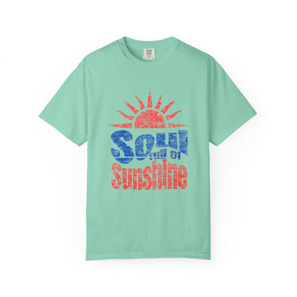 Soul of Sunshine Unisex Garment-Dyed T-shirt | Inspirational Tee, Summer Vibes, Casual Wear, Gift for Her/Him