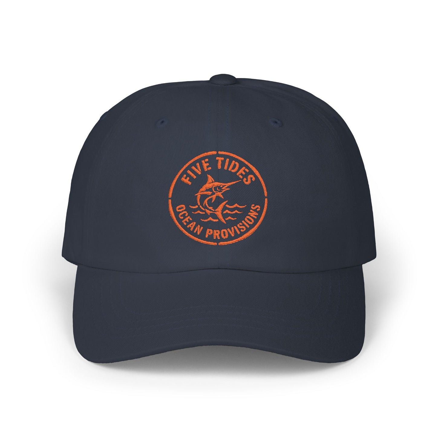 Five Tides Dad Cap - Ocean Provisions Swordfish Embroidered Baseball Hat