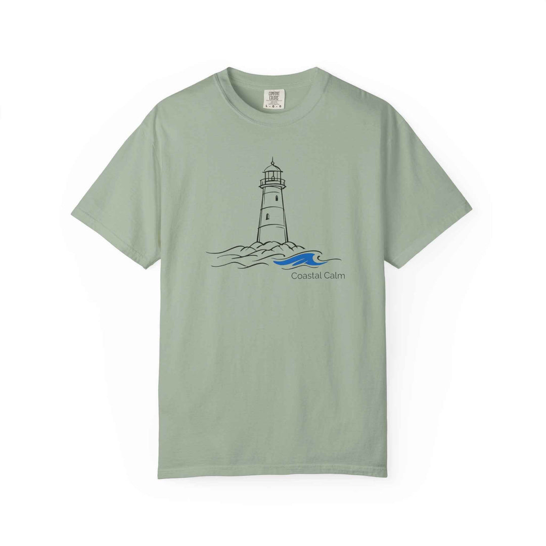 Coastal Calm Lighthouse Blue Sea Graphic T-Shirt, Summer Fashion Unisex Tee