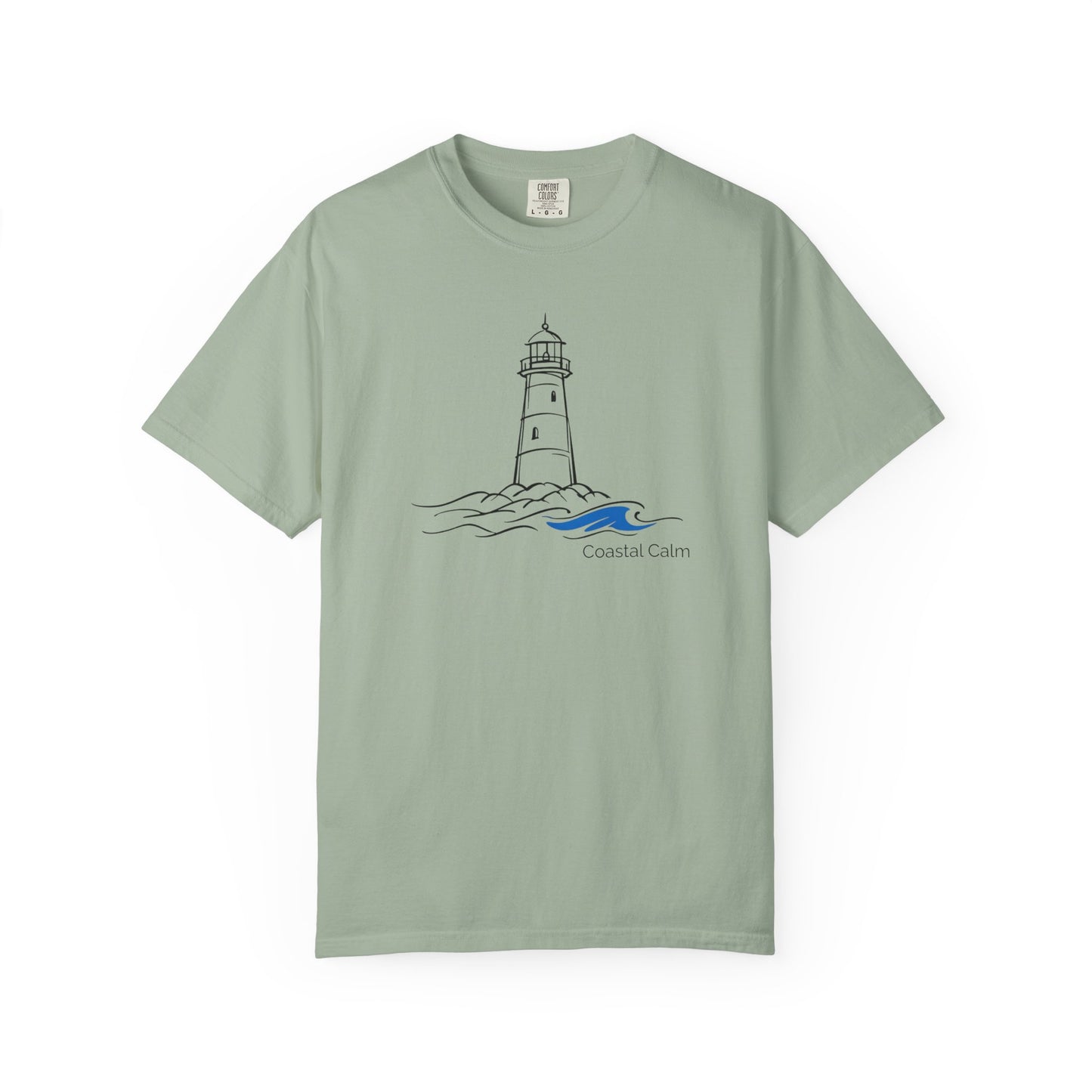 Coastal Calm Lighthouse Blue Sea Graphic T-Shirt, Summer Fashion Unisex Tee