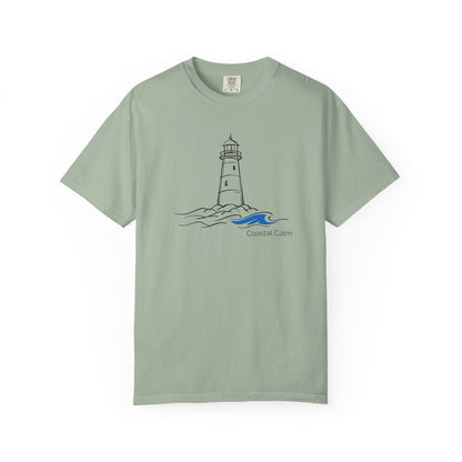 Coastal Calm Lighthouse Blue Sea Graphic T-Shirt, Summer Fashion Unisex Tee