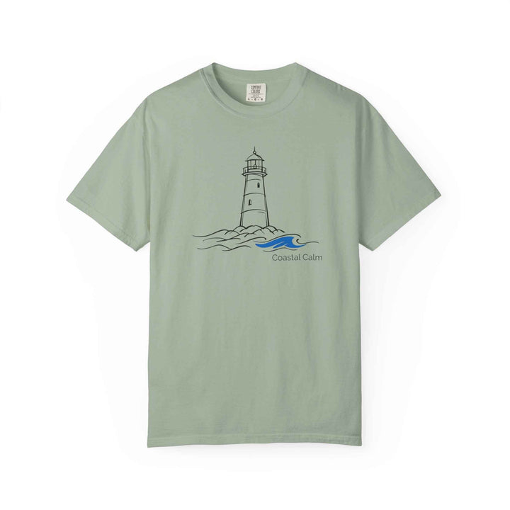 Coastal Calm Lighthouse Blue Sea Graphic T-Shirt, Summer Fashion Unisex Tee