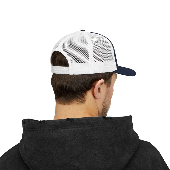 Salty Wave Snapback Trucker Cap — Beachy Retro Embroidered Beach Hat
