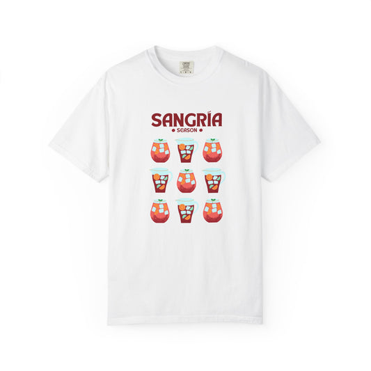 Sangria Season Unisex T-Shirt, Summer Apparel, Party Shirt, Gift for Wine Lovers, Vacation Wear, Fun Casual Tee