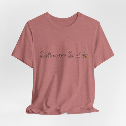 Saltwater Soul Unisex Casual Summer Tee Shirt, Beachwear, Gift for Travelers, Vacation Outfit, Relaxed Style, Trending Store, Cool T-Shirt