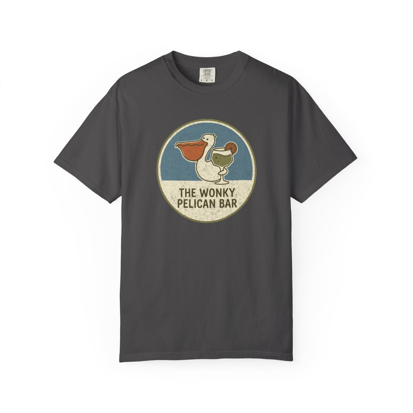 Wonky Pelican Bar Vintage Graphic Tee - Summer Bar T-Shirt