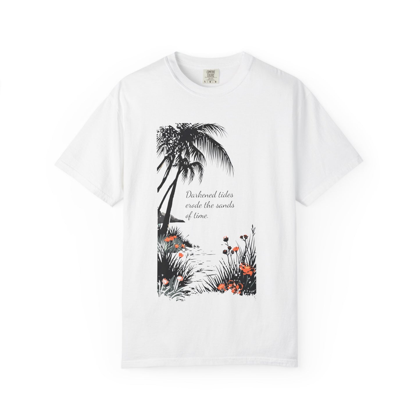 Darkened Tropical Scene, Unisex Relaxed Fit Tee, Beach Lover Gift, Nature Inspired Apparel, Summer Vibes Casual Wear, Gift [...]