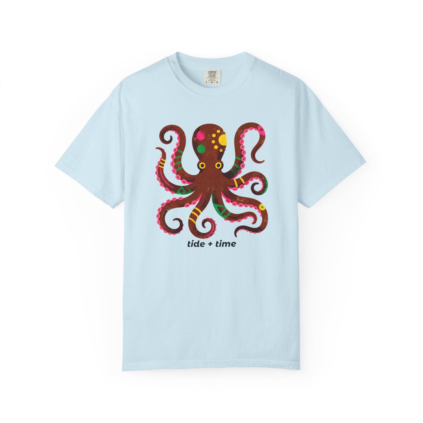 Octopus Graphic T-Shirt — 'tide + time' Beachy Vintage Sea Tee