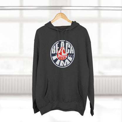 Sun Faded Beach Time Fleece Hoodie - Cozy Casual Wear for Beach Lovers, Perfect for Summer, Gift Idea, Unisex Hoodie, Everyday Comfort