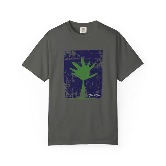 Nature-Inspired T-Shirt, Earth Day Garment-Dyed Apparel, Relaxed Fit Fashion