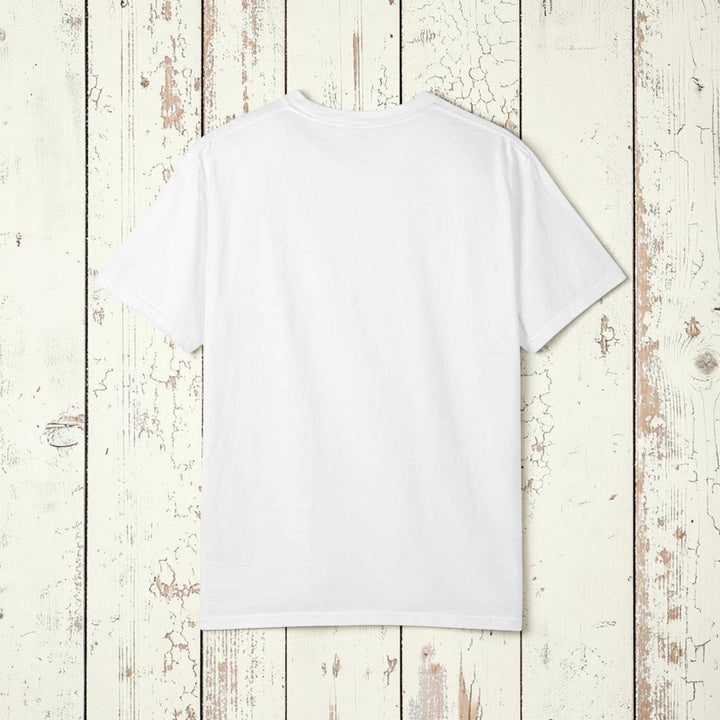 Coastal Calm Painted Graphic T-Shirt — Palm Tree &amp; Seagulls Summer Beach Tee