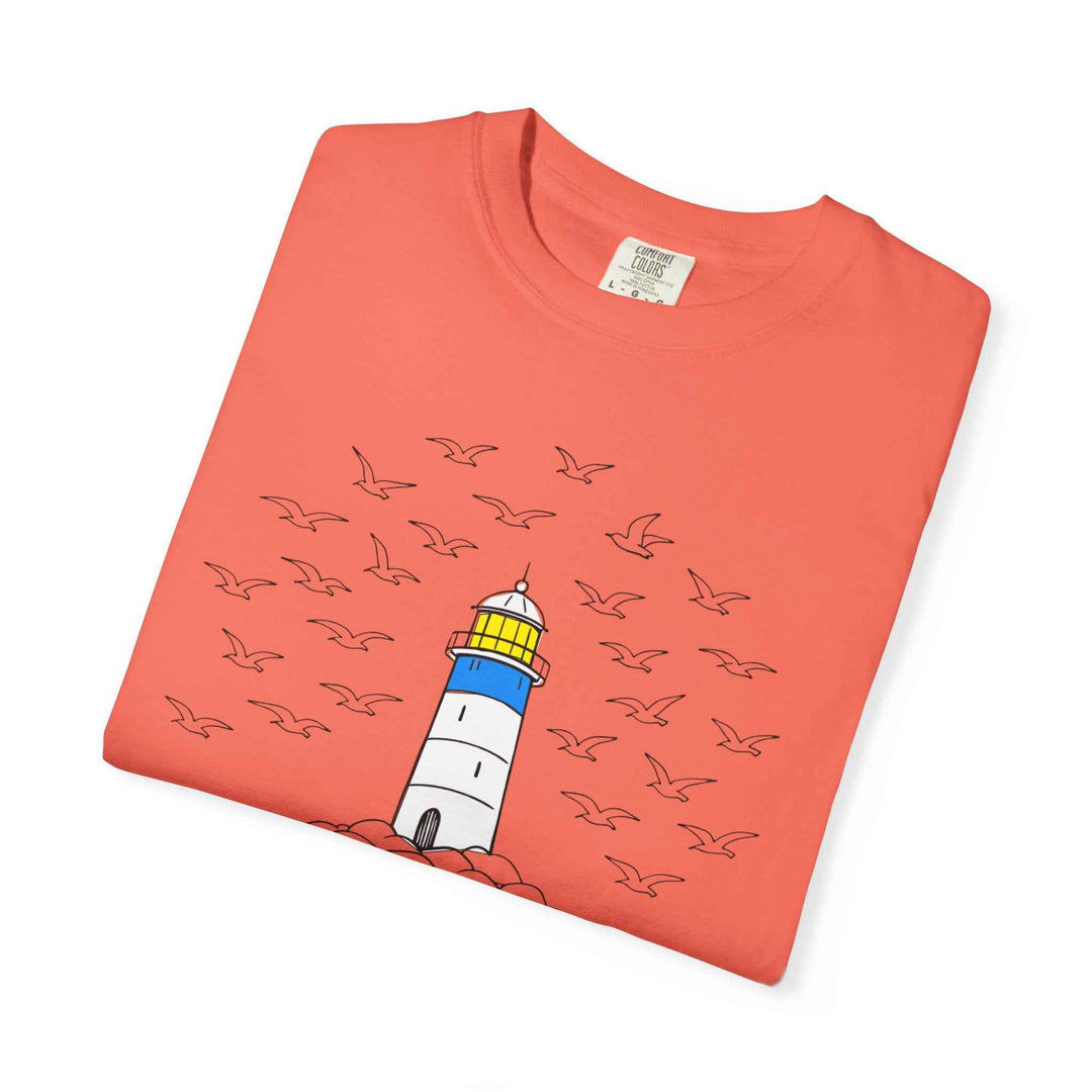 Lighthouse Coastal T-Shirt — Nautical Beach Graphic Summer Fashion Tee
