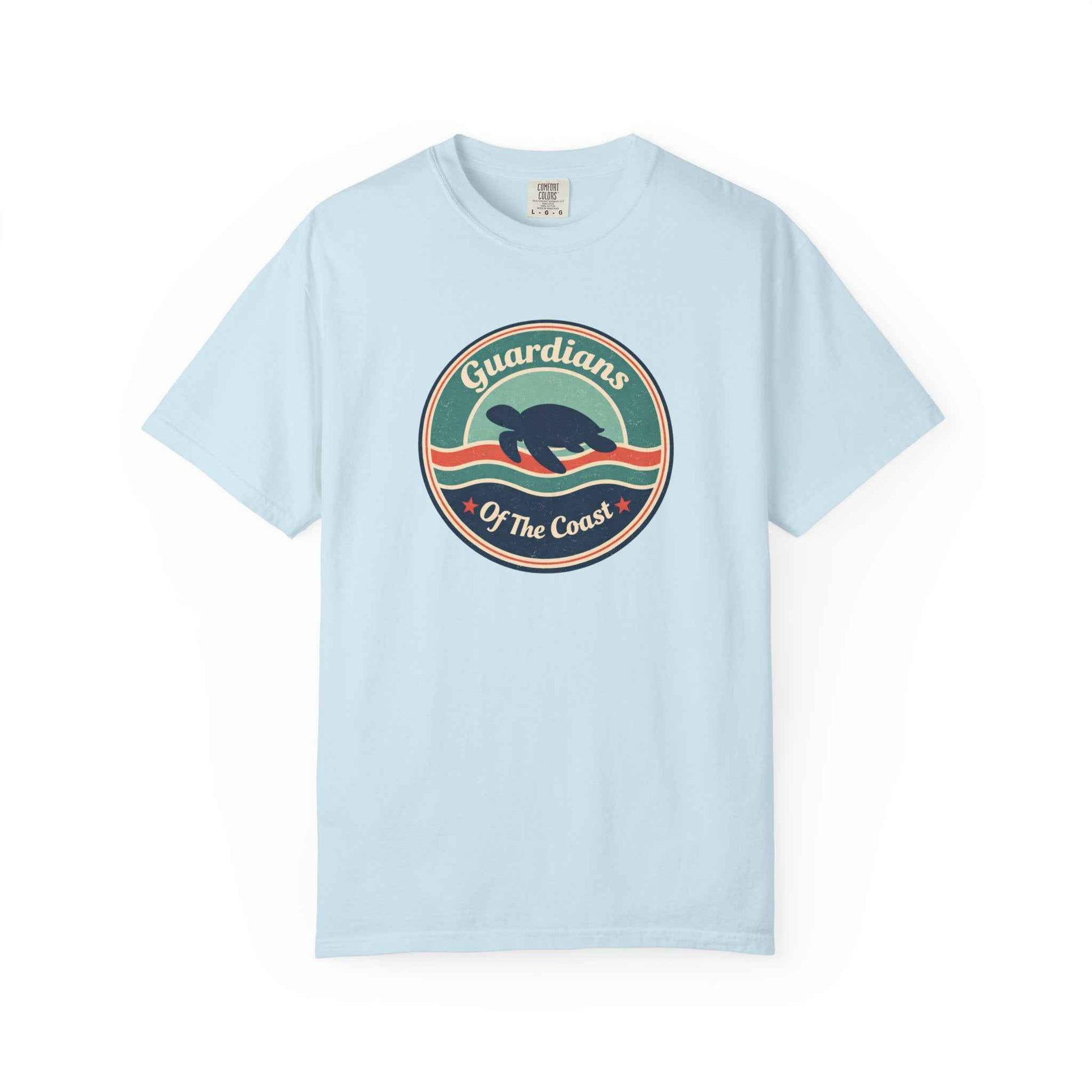 Sea Turtle 'Guardians of the Coast' Graphic T-Shirt, Vintage Retro Fashion Summer Tee