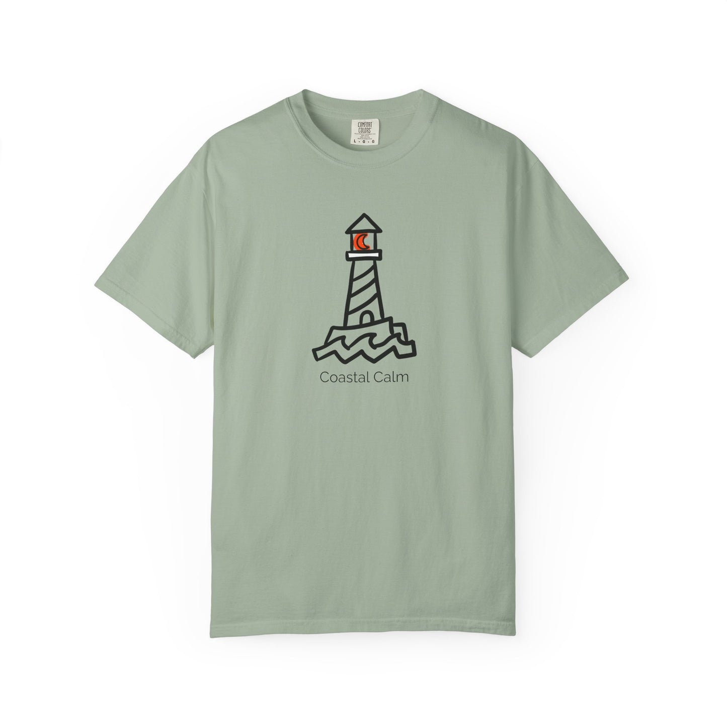 Lighthouse "Coastal Calm" Graphic T-Shirt, Summer Fashion Beach Tee