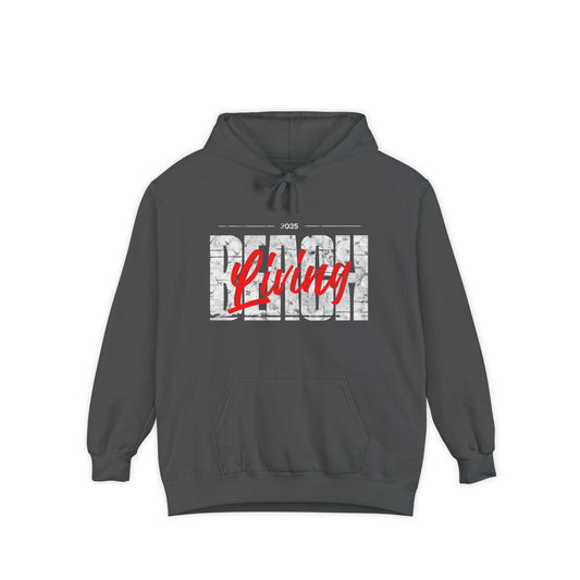 Beach Living Vibes Unisex Hoodie for Relaxed Days, Summer Apparel, Gift for Him/Her, Casual Wear, Beach Trip Essential