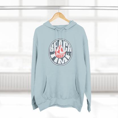 Sun Faded Beach Time Fleece Hoodie - Cozy Casual Wear for Beach Lovers, Perfect for Summer, Gift Idea, Unisex Hoodie, Everyday Comfort