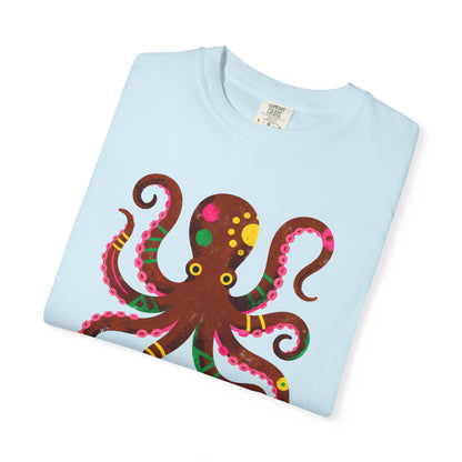 Octopus Graphic T-Shirt — 'tide + time' Beachy Vintage Sea Tee