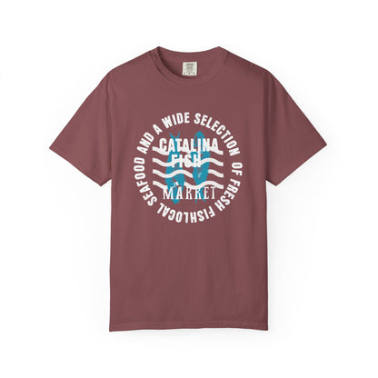 Catalina Fresh Seafood Market T-Shirt, 100% Ring-Spun Garment-Dyed Cotton