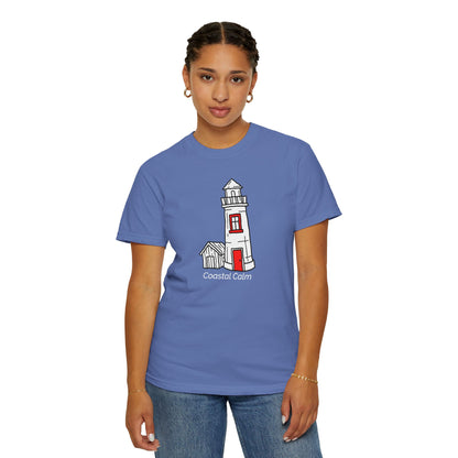 Lighthouse 'Coastal Calm' T-Shirt, Summer Beach Stye Unisex Cotton Tee
