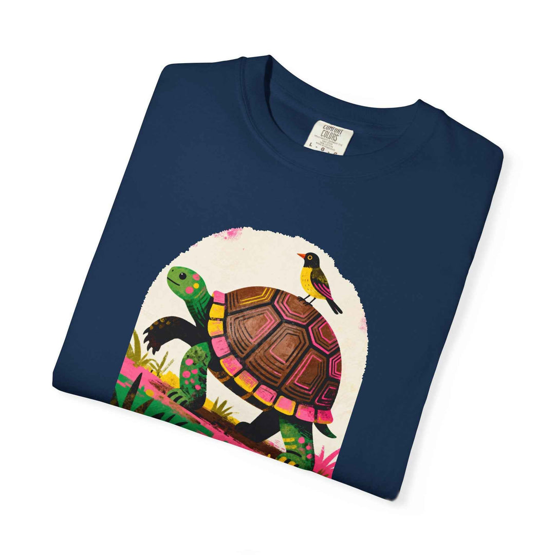 Coastal Calm Turtle Climbing Buddies T-Shirt, Beach Summer Style Tee