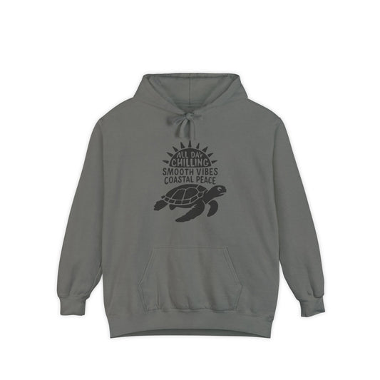 All Day Chilling Hoodie, Garment-Dyed Hoodie, Beachwear, Relaxed Fashion, Gift for Ocean Lovers, Chill Day Attire