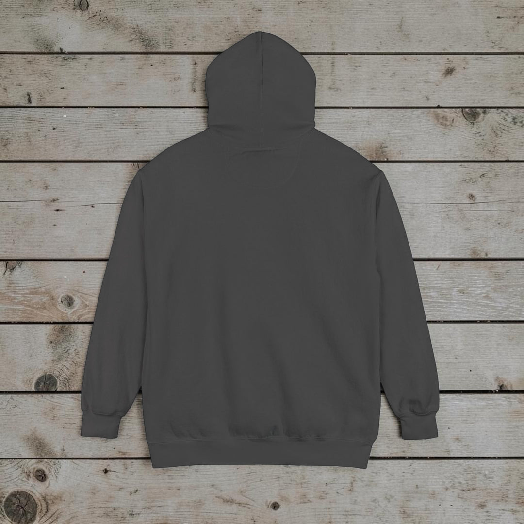 Moon Phases Vibes Garment-Dyed Hoodie — Lunar Graphic Pullover
