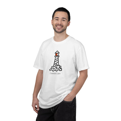 Lighthouse "Coastal Calm" Graphic T-Shirt, Summer Fashion Beach Tee