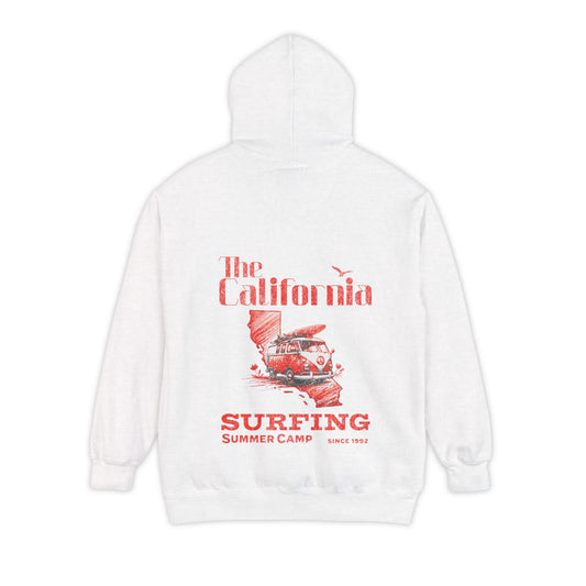 California Surfing Camp Hoodie, Unisex Summer Sweatshirt, Beach Vibes Apparel, Travel Gift, Coastal Adventure Wear