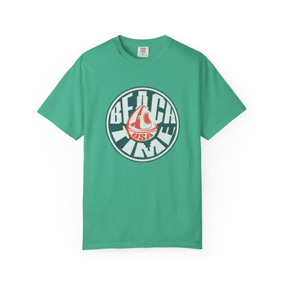 Beach Time USA Garment-Dyed T-Shirt, 100% Ring-Spun Cotton