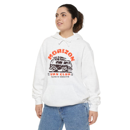 Horizon Van Beach Club  Unisex Hoodie - Cozy Citrus Style, Summer Vibes, Gift for Friends, Casual Wear, Eco-Friendly Fashion