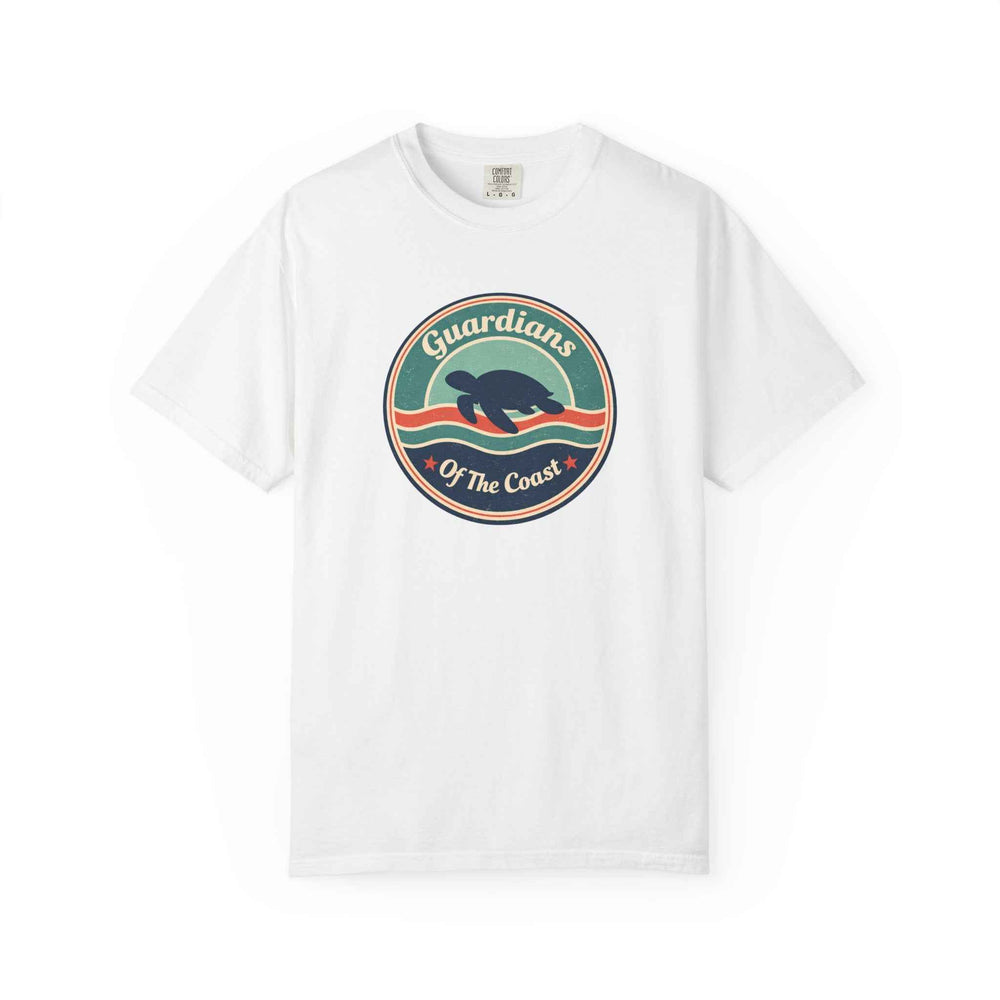 Sea Turtle 'Guardians of the Coast' Graphic T-Shirt, Vintage Retro Fashion Summer Tee