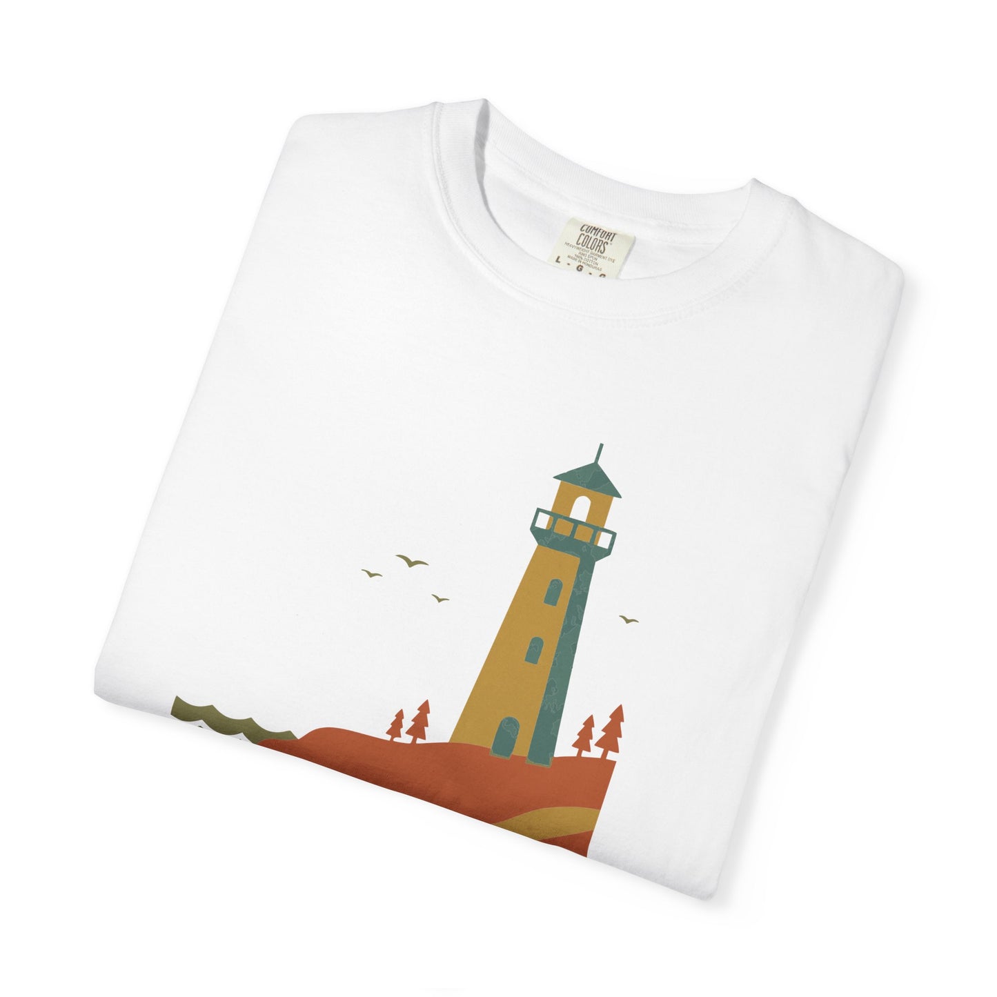 Coastal Guides Lighthouse Park Maine Graphic T-Shirt - Vintage Beach Nautical Tee