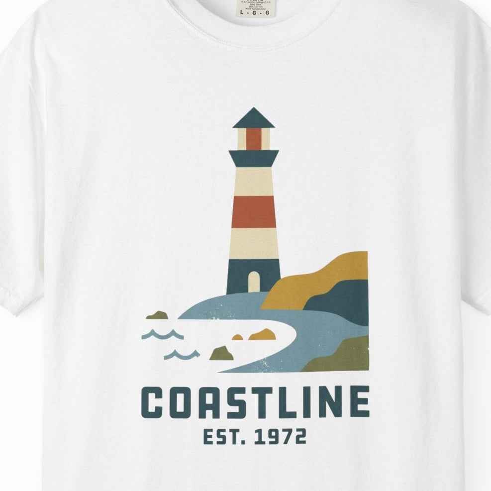 Coastline Cape Products Lighthouse T-Shirt - Vintage Beach Graphic Tee