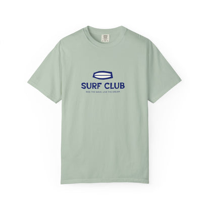 Surf Club Unisex Garment-Dyed T-shirt | Casual Beachwear, Summer Apparel, Surfing Gift, Vacation Outfit, Relaxed Fit
