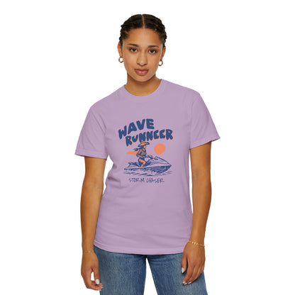 Wave Runner Unisex Garment-Dyed T-Shirt | Beach Vibes, Summer Apparel, Casual Wear, Gift for Him, Adventure Enthusiast