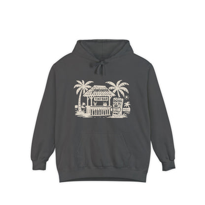 Tiki Bar Hoodie - Warm Garment-Dyed Hoodie for Casual Days, Beach Lovers, Summer Vibes, Vacation Wear, Gift for Him/Her