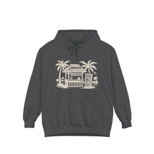 Tiki Bar Hoodie - Warm Garment-Dyed Hoodie for Casual Days, Beach Lovers, Summer Vibes, Vacation Wear, Gift for Him/Her