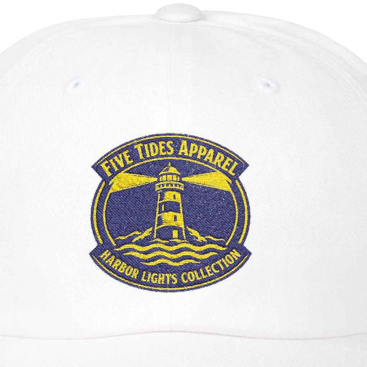Custom Embroidered Lighthouse Crest Cap, Coastal Baseball Hat