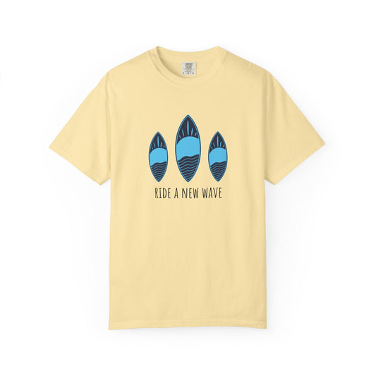 Ride A New Wave T-Shirt, 100% Ring-Spun Garment-Dyed Cotton