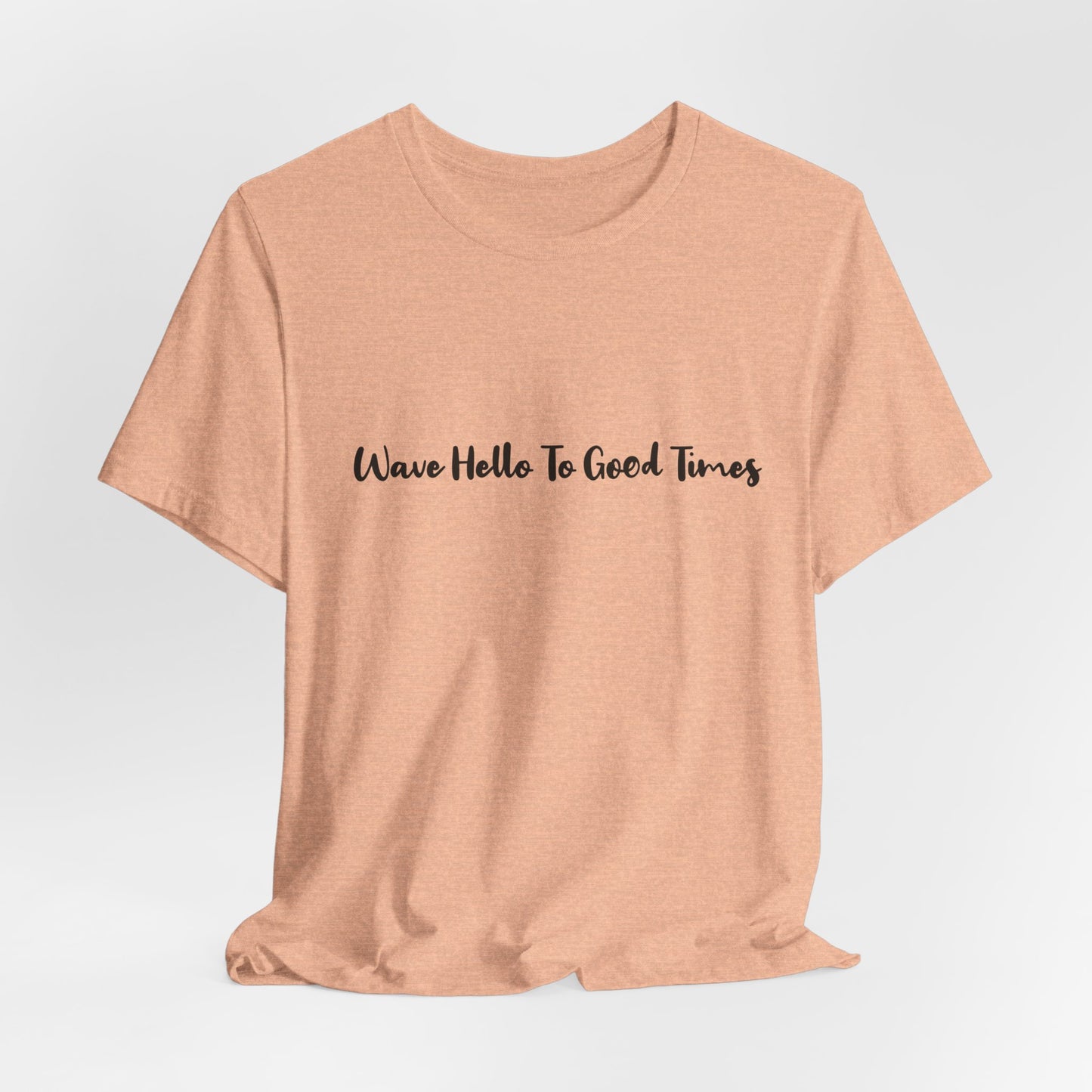 Wave Hello To Good Times Beachwear Tee, Gift for Travelers, Vacation Outfit, Trending Store, Summer T-Shirt, Comfy T-Shirt, Cool Tee
