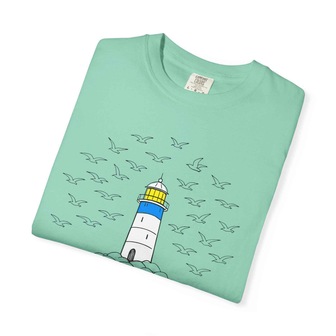 Lighthouse Coastal T-Shirt — Nautical Beach Graphic Summer Fashion Tee