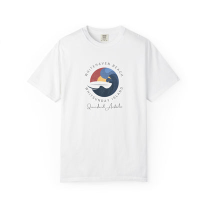 Beach Vibes Garment-Dyed T-shirt, Boho Tee, Unisex Beachwear, Summer Fashion, Gift for Ocean Lovers