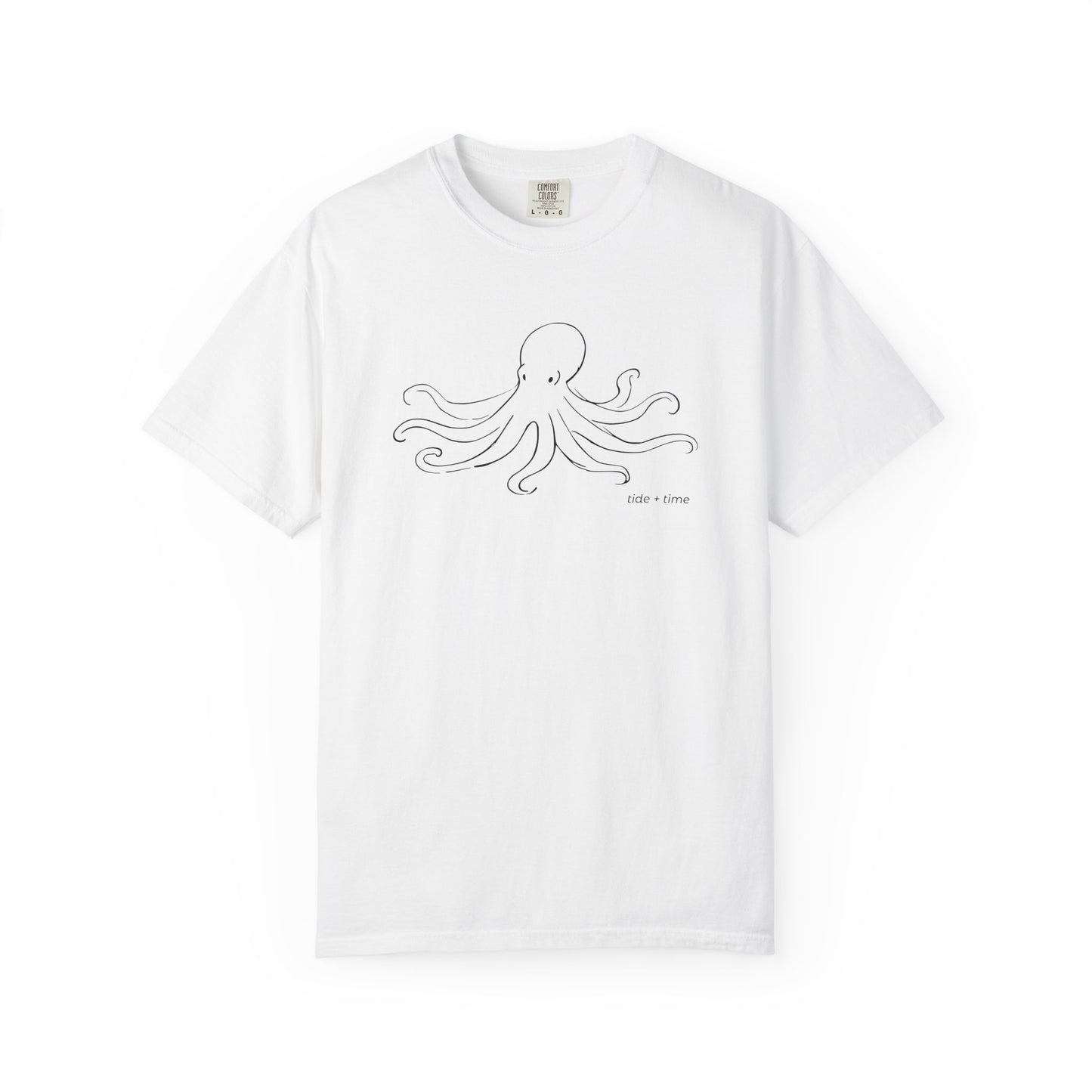 Octopus Line Art T‑Shirt - Minimal Marine Summer Graphic Tee