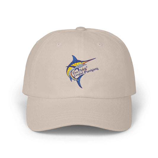 Embroidered Marlin Dad Cap - Good Vibes & Great Catch Fishing Hat